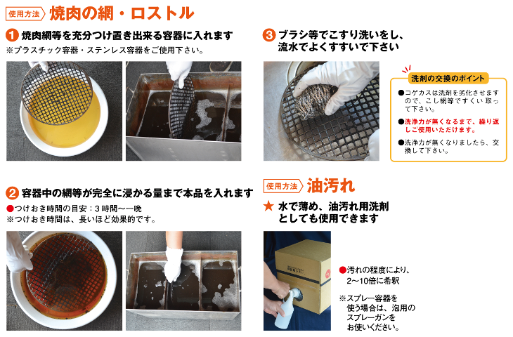 焼肉網専用洗剤 容量18Kg
